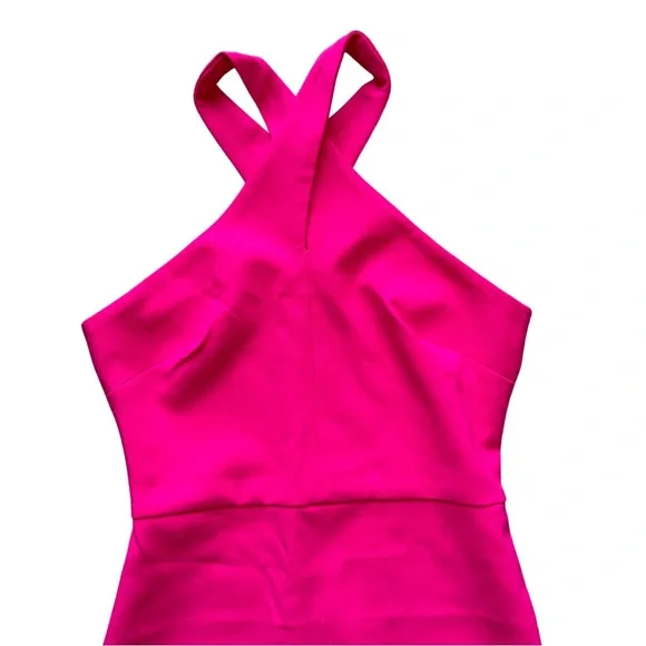 Likely Fuchsia Pink Halter Carolyn Pencil Dress - Picture 2 of 7